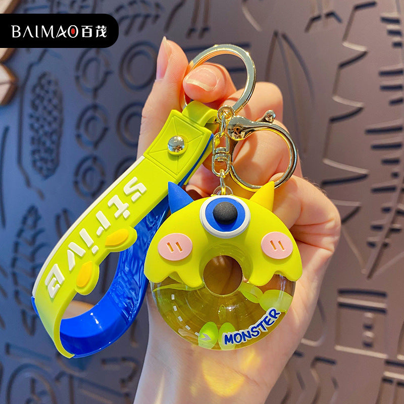 Wholesale Cartoon Into Oil Donuts Monsters Acrylic Keychains