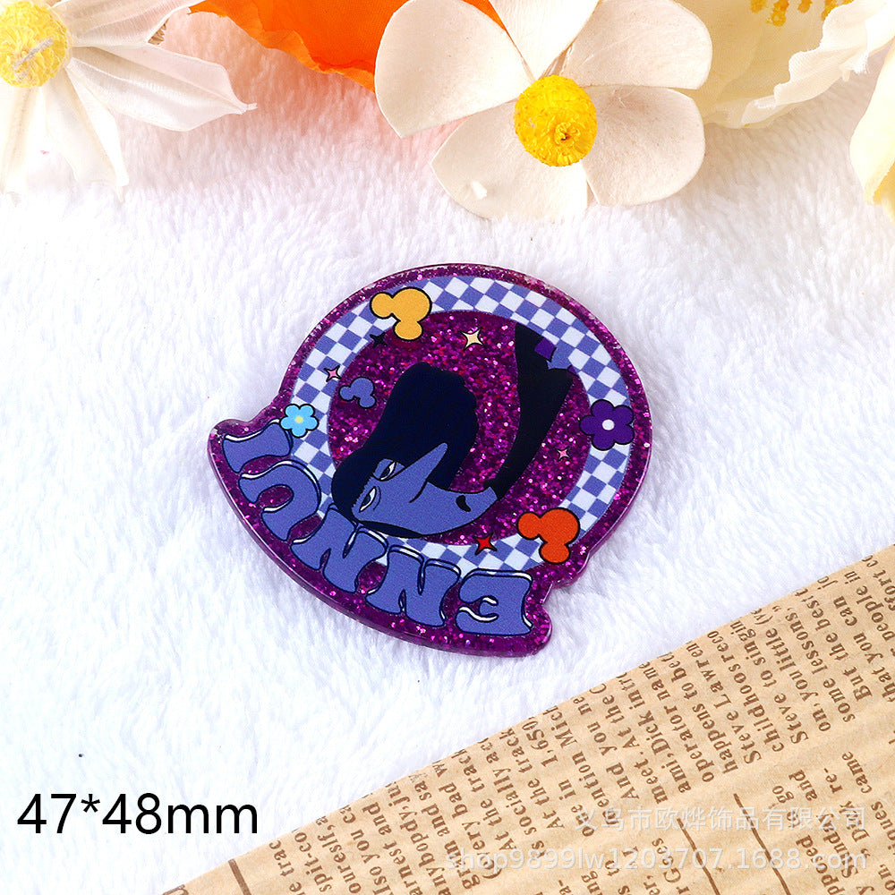 Wholesale 10pcs/pack Cartoon Character Cute Jewelry Pendant Acrylic Pin OLY Exclusive