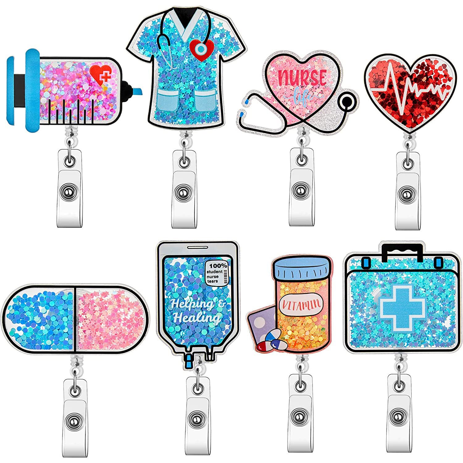 Wholesale Special Nurse Acrylic Creative Organ Telescopic Buckle