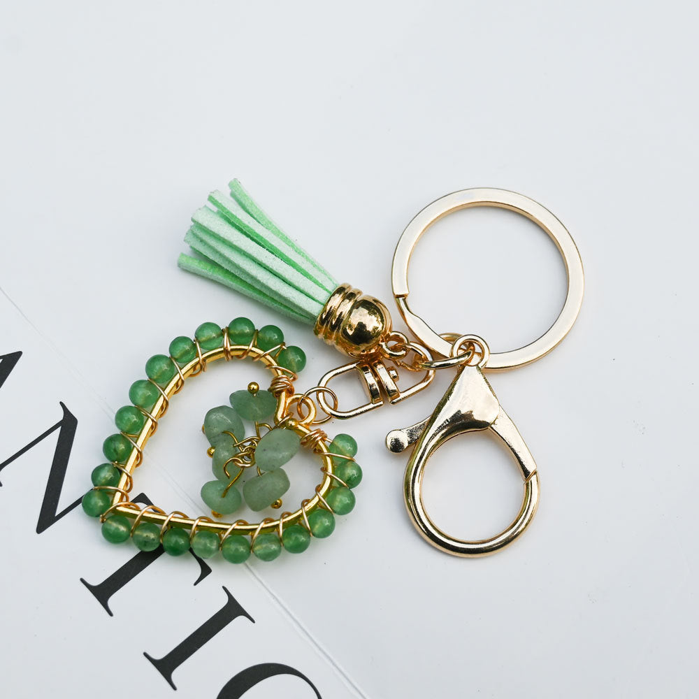 Wholesale  Natural Stone Keychain Bohemian Style