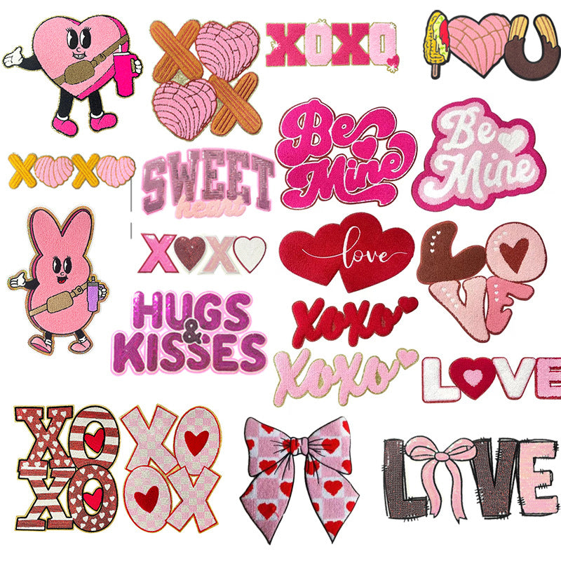 Wholesale Cute Cartoon Heart Ice Cream Towel Embroidery Patch 28Cm For Coat DIY Boutique Craft Supply