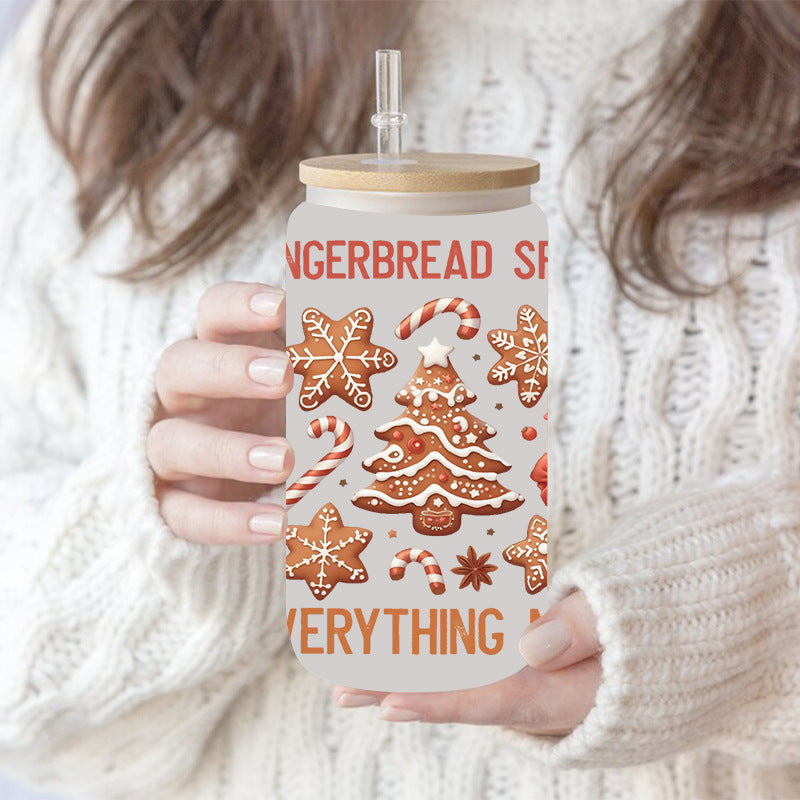 Wholesale Colorful Christmas Series 16oz Cup UV DTF Wraps