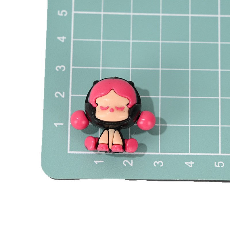 Wholesale 5pcs/pack With holes cartoon cute able rubber beads diy OLY Exclusive