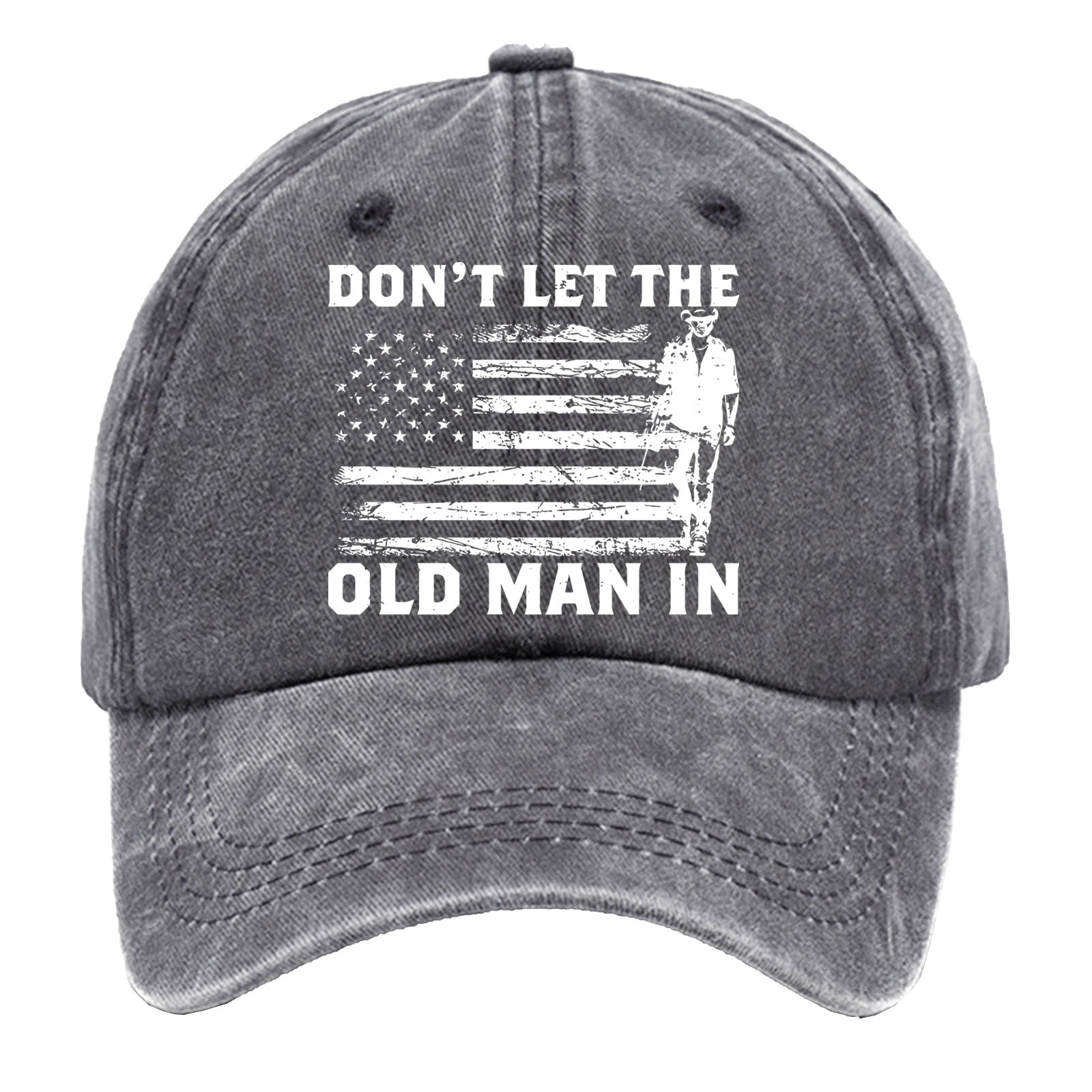 Wholesale Washed Cotton Printed Distressed Vintage Soft Top Baseball Cap