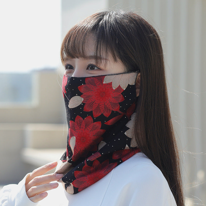 Wholesale Pearlescent Cotton Cycling Cold and Warm Neck Protection and Windproof Ear Pearlescent Cotton Hanging Mask