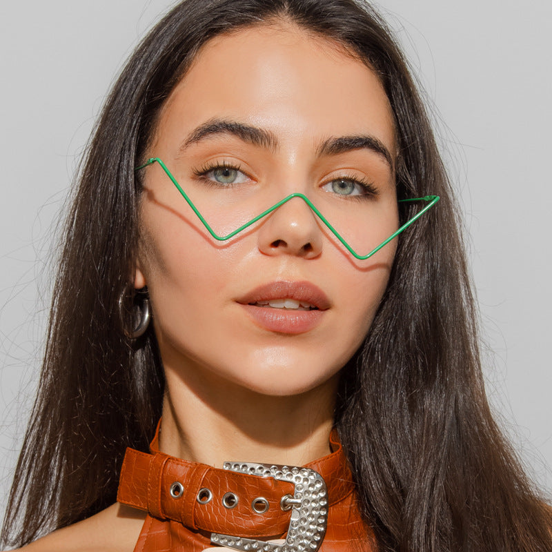 Wholesale Personalized Metal Diamond Studded PC Glasses