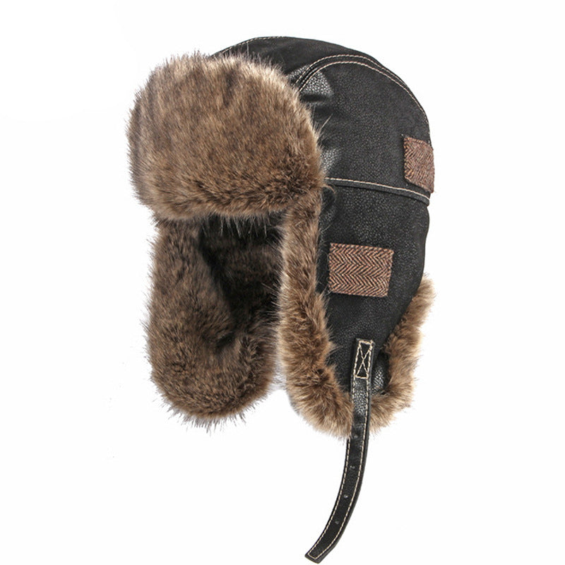 Wholesale Autumn and Winter Ear Protection, Warm Imitation Leather Outdoor Windproof Cycling Hats