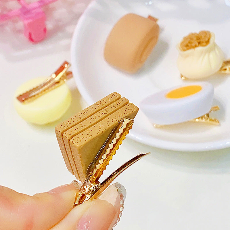 Wholesale Plastic Simulated Food Hair Clips