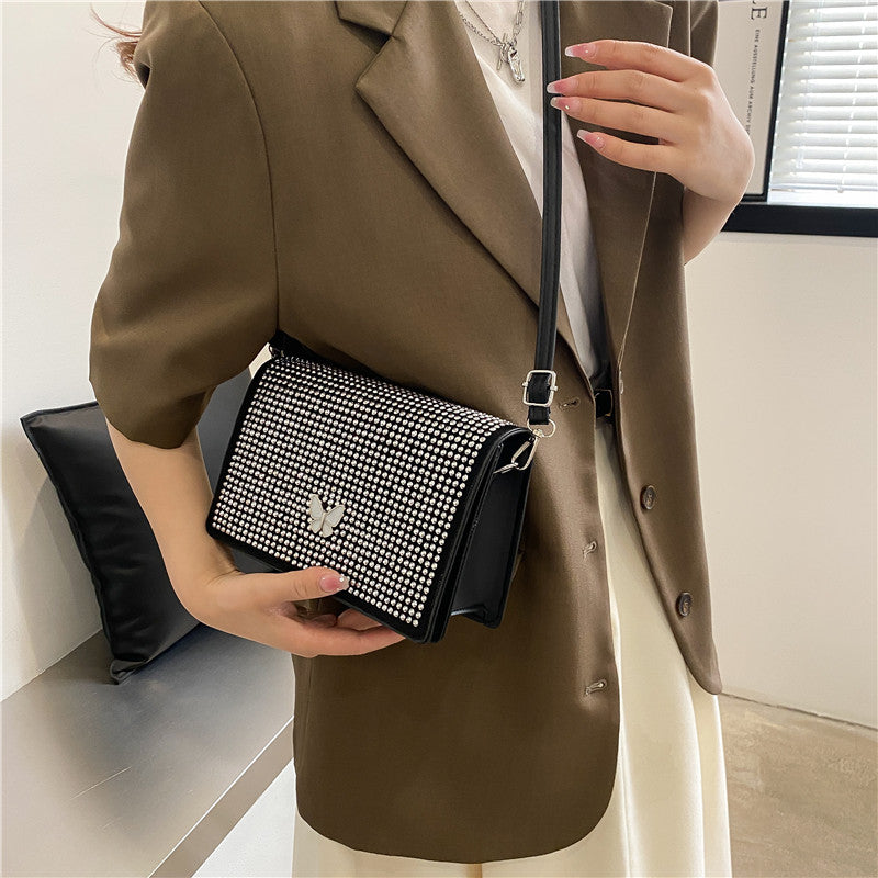 Wholesale PU Rhinestone Butterfly Bag