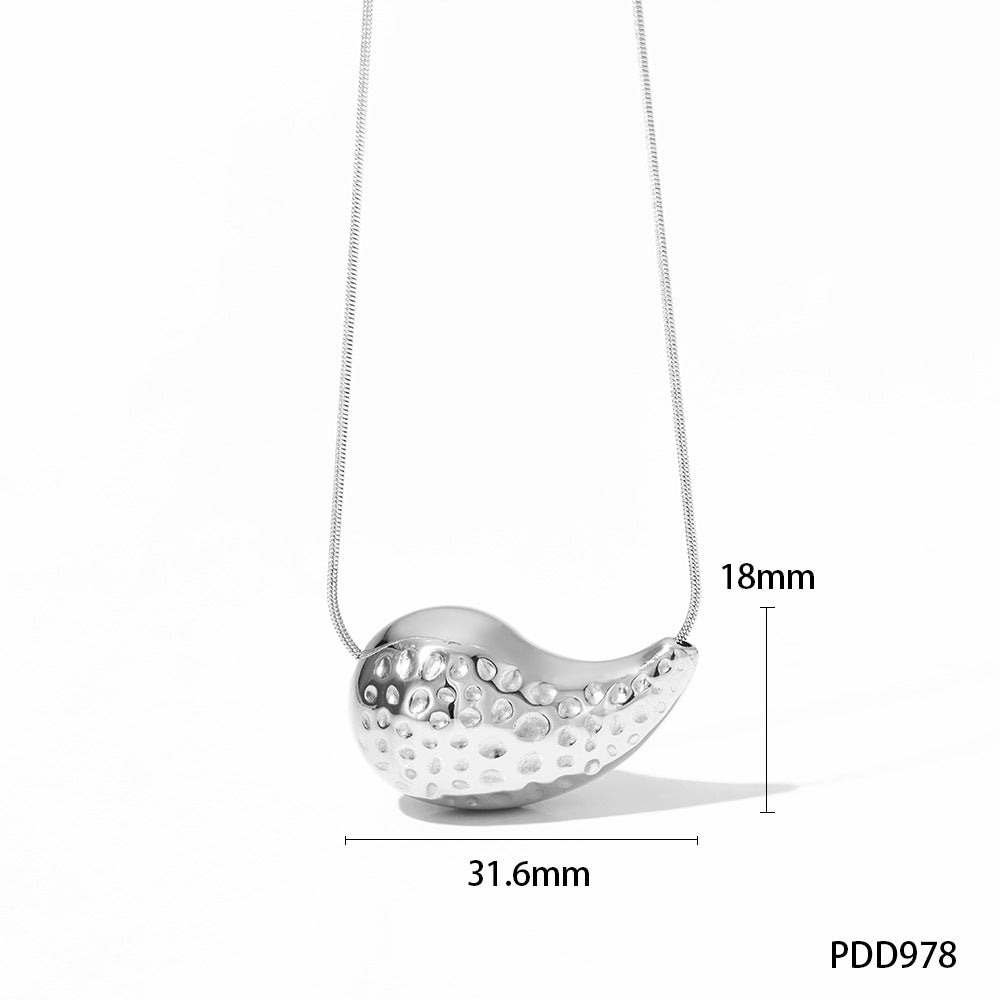Wholesale Water Drop Titanium Steel Necklaces