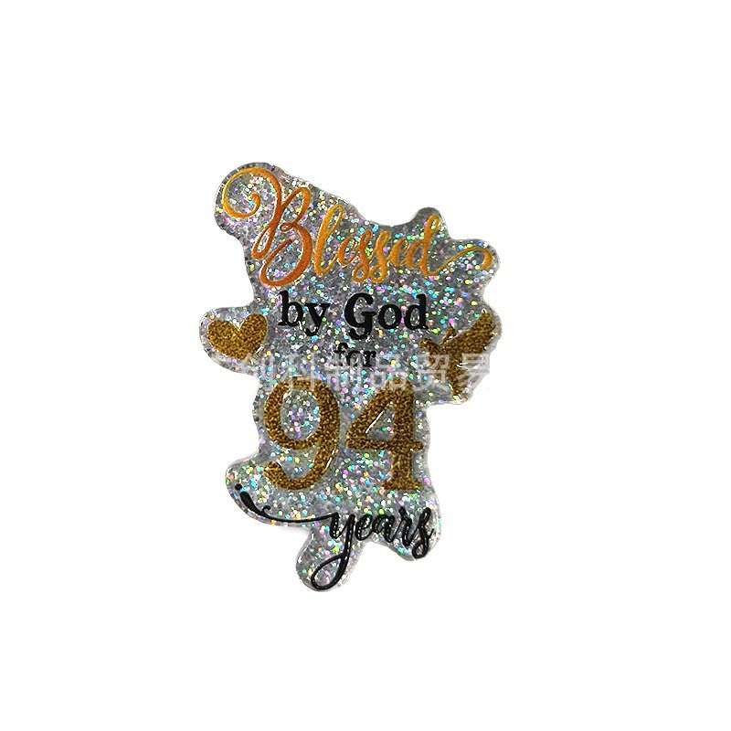 Wholesale 10pcs/pack sequin acrylic faith series DIY