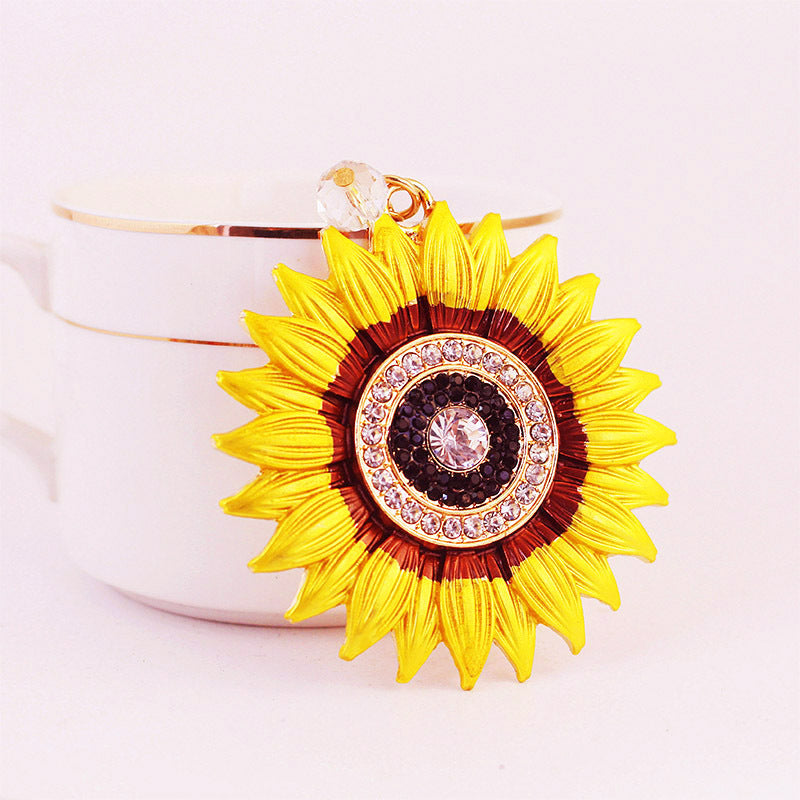Wholesale Sunflower Plant Zinc Alloy Keychains