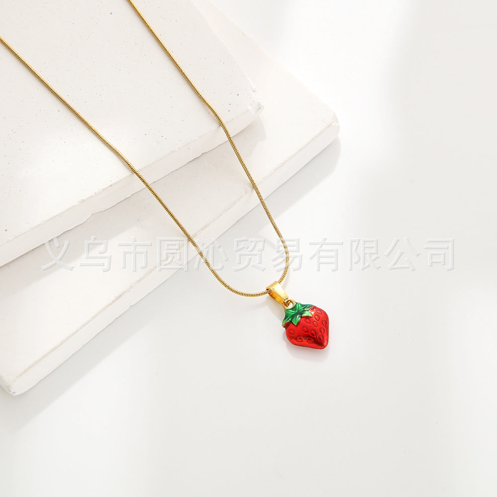 Wholesale Sweet Fruit Series Strawberry Cherry Earrings
