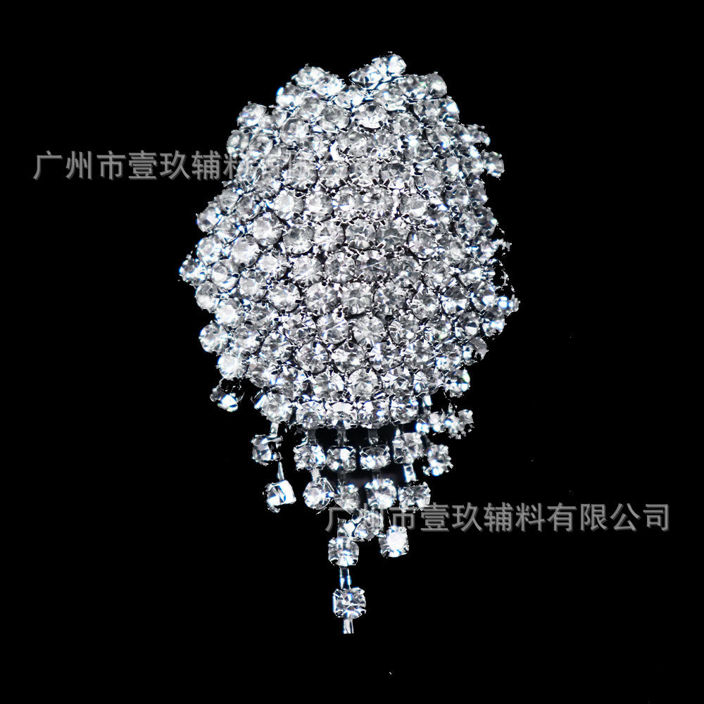 Wholesale Diverse Silver Bow Water Diamond Crystal Chest Flower DIY Patches