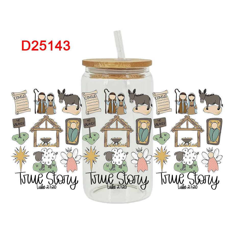 Wholesale Cartoon Cute Study Campus Theme 16oz Cup UV DTF Wraps