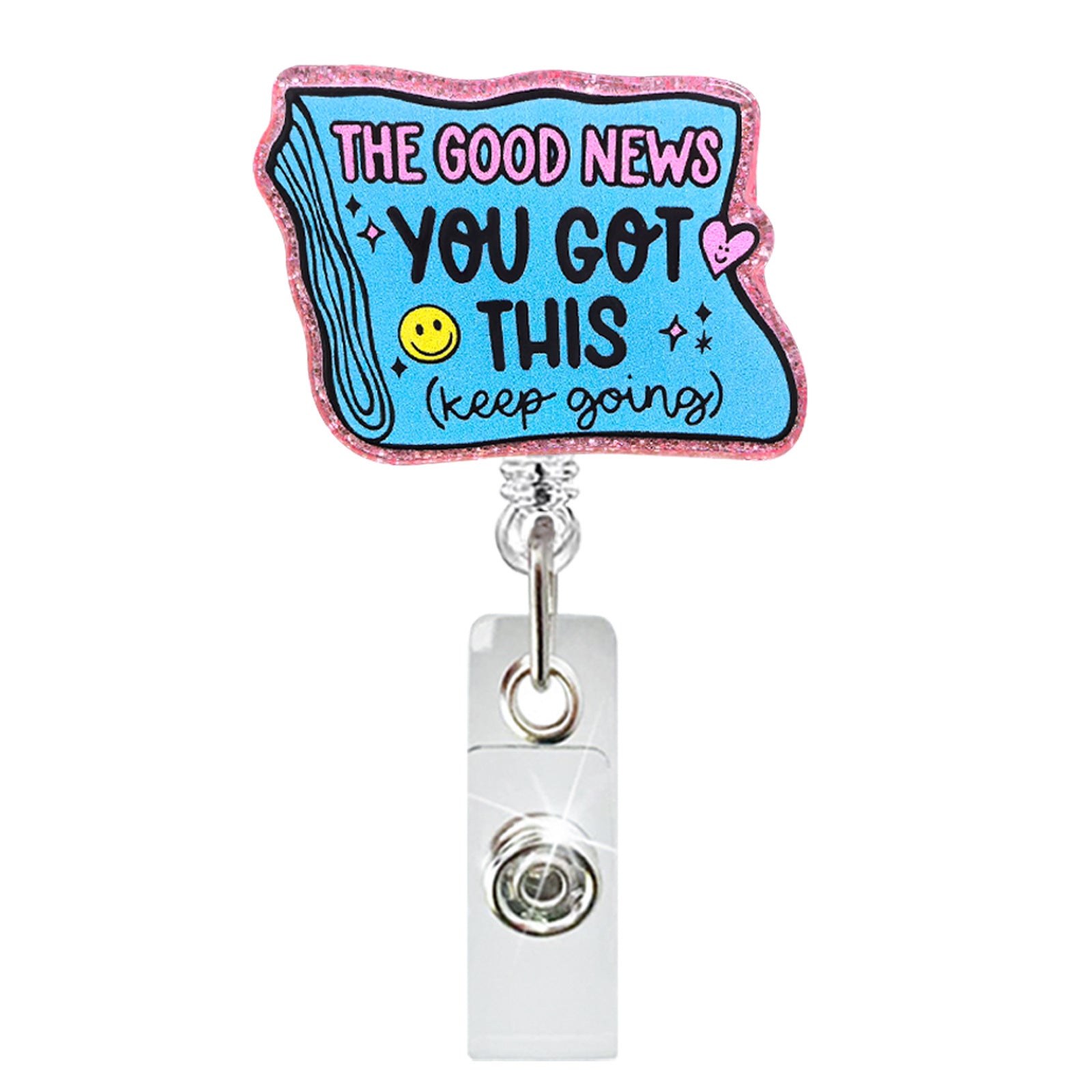 Wholesale Acrylic sunflower retractable rotating doctor and nurse ID card