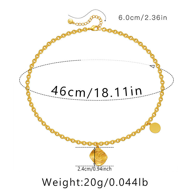 Wholesale Real Gold Electroplated Thick Chain Heavy Metal Style Necklace
