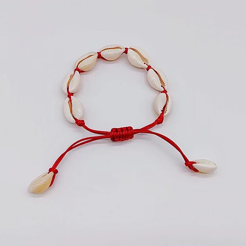 Wholesale Bohemian Colored Rope Braided Natural Shell Bracelets