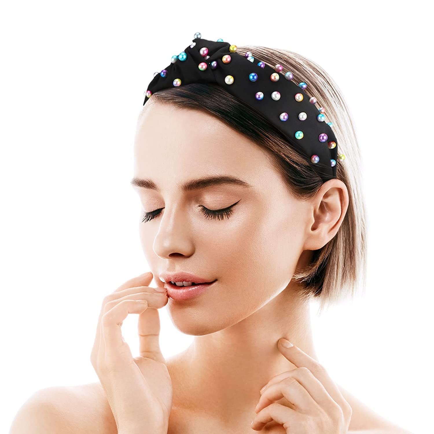 Wholesale Colored Pearl Knotted and Pressed Hair Bands