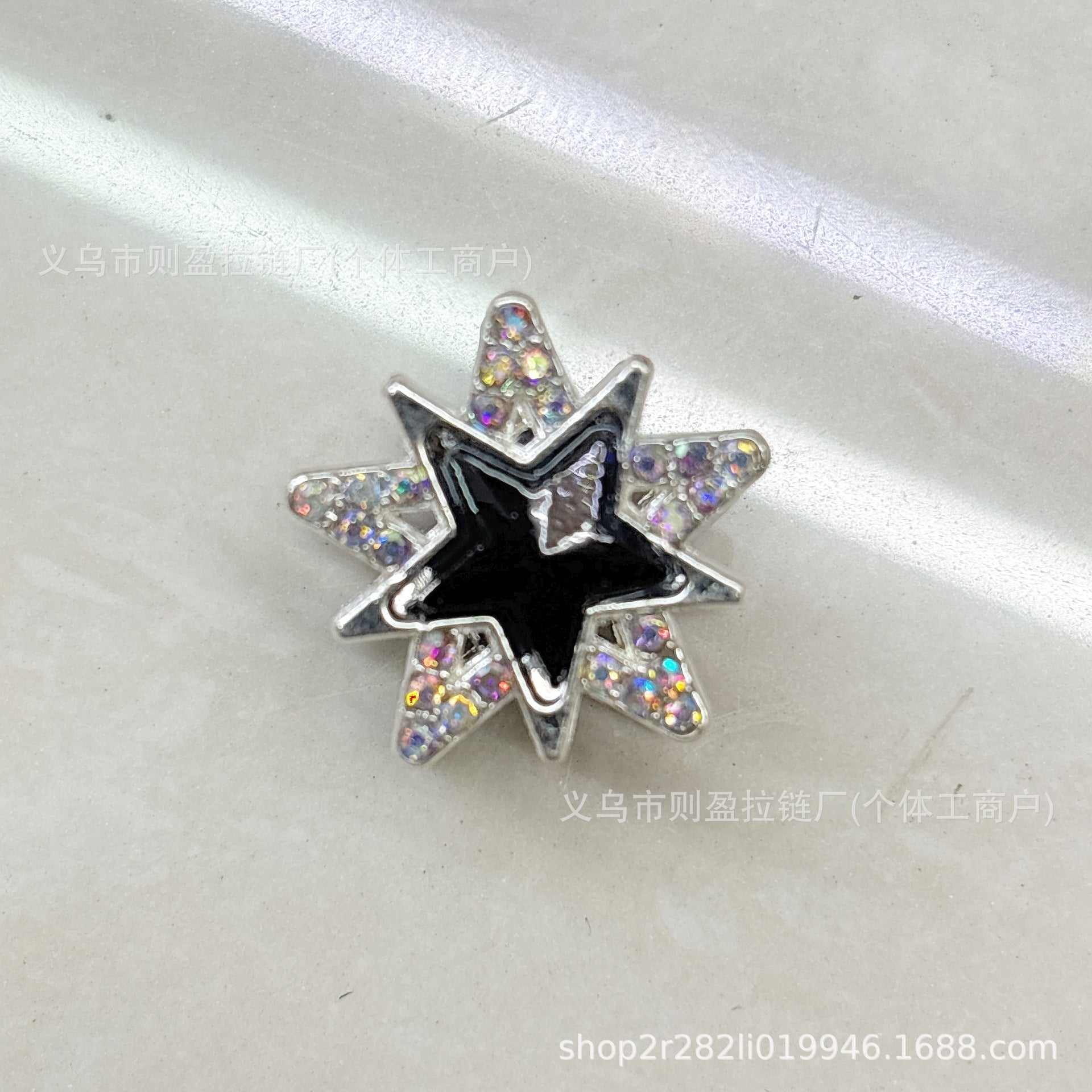 Wholesale 20pcs DIY Heavy Industry Alloy Nepal Double sided Zircon Star DIY Beads