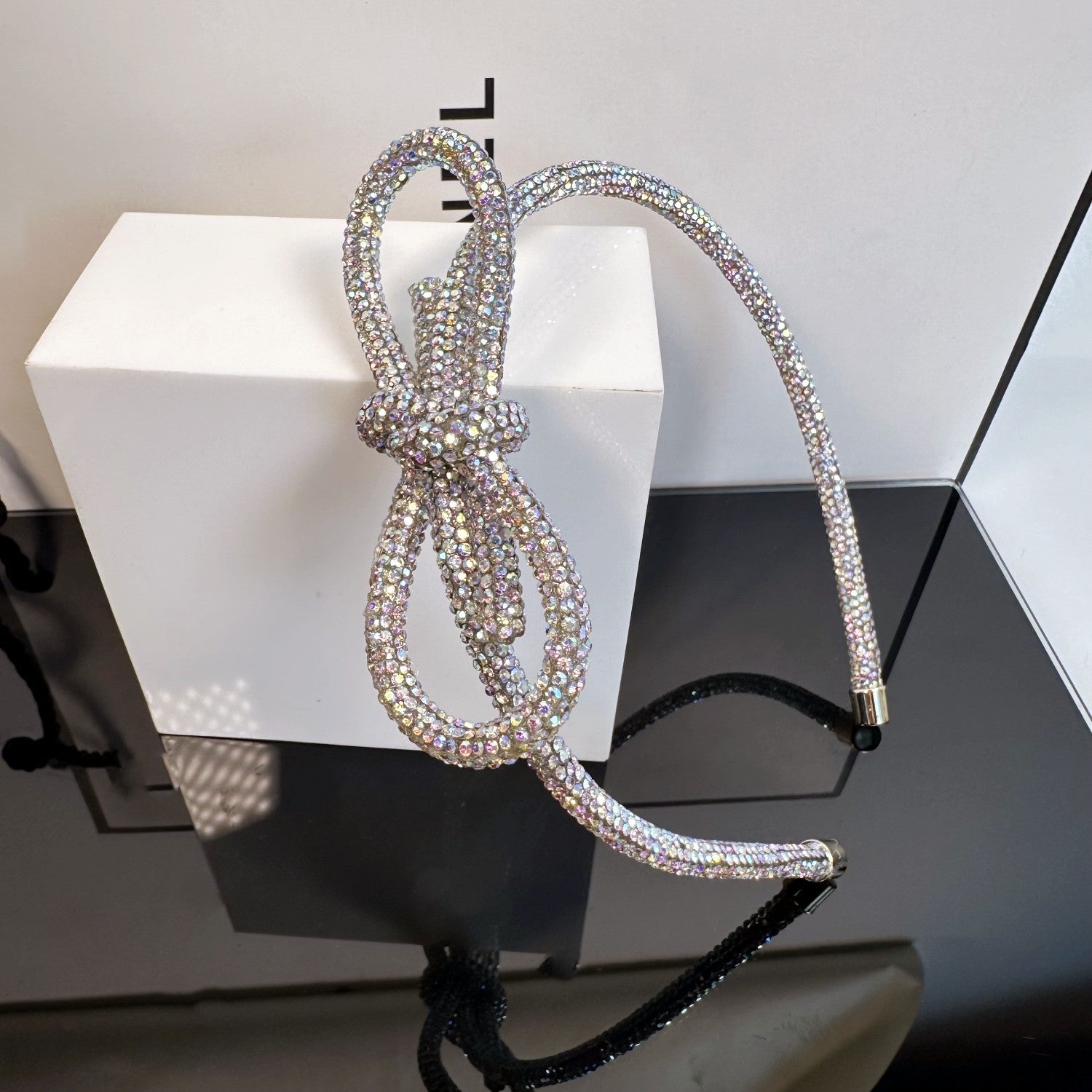 Wholesale Super Flash Rhinestone Versatile Knotted Full Diamond Headband Headwear