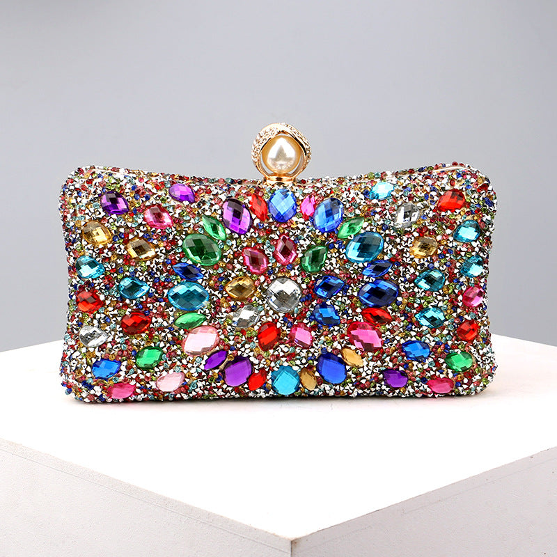 Wholesale Polyester Diamond Evening Bag
