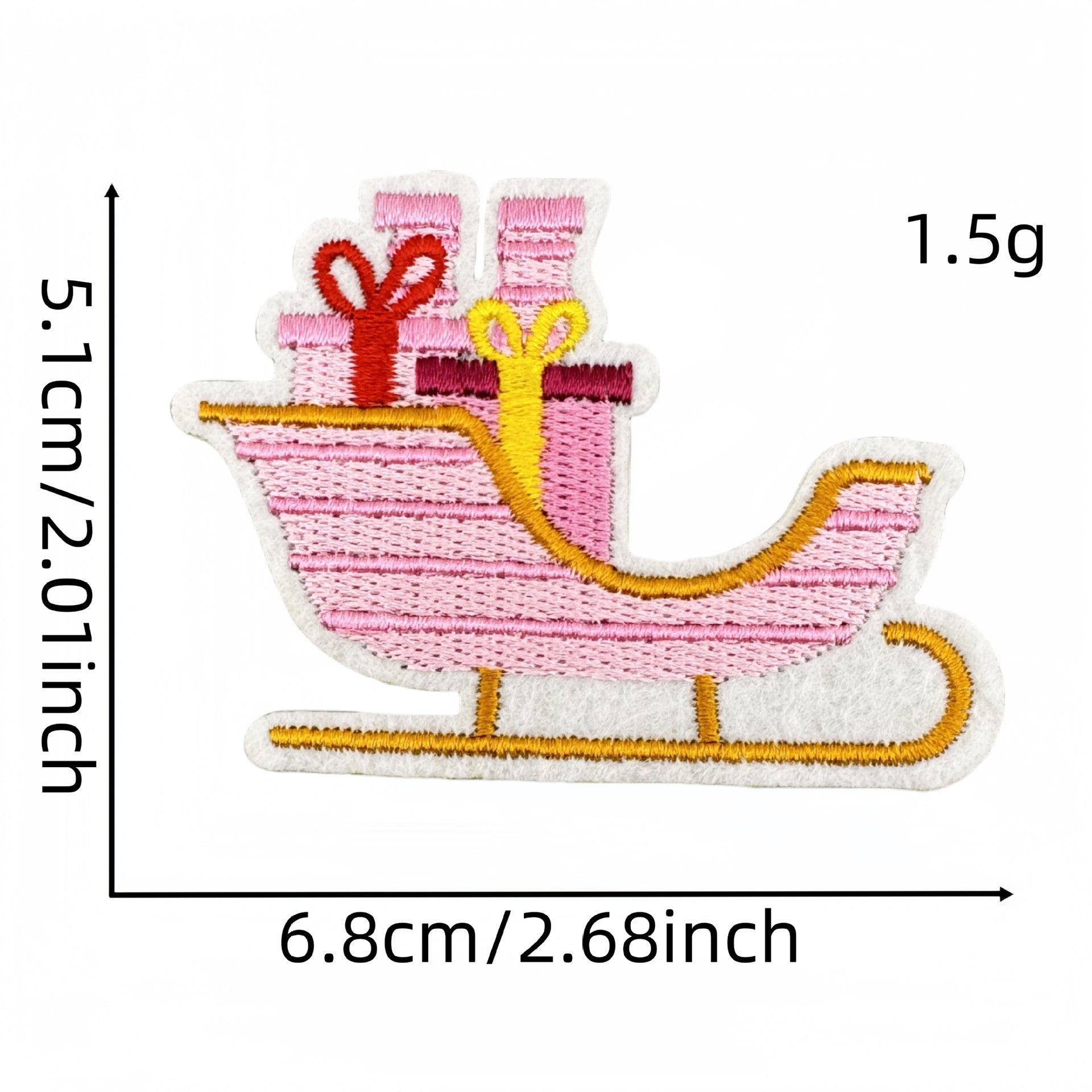 Wholesale Embroidered label cute pink series badge patch clothing accessories DIY handbook embroidery patch