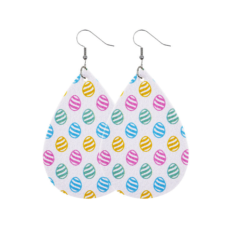 Wholesale Easter Cute Chick Leather Earrings