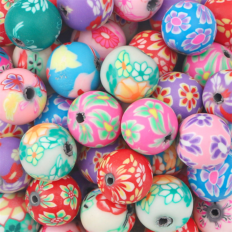 Wholesale 20pcs Round Colored Soft Clay Beads