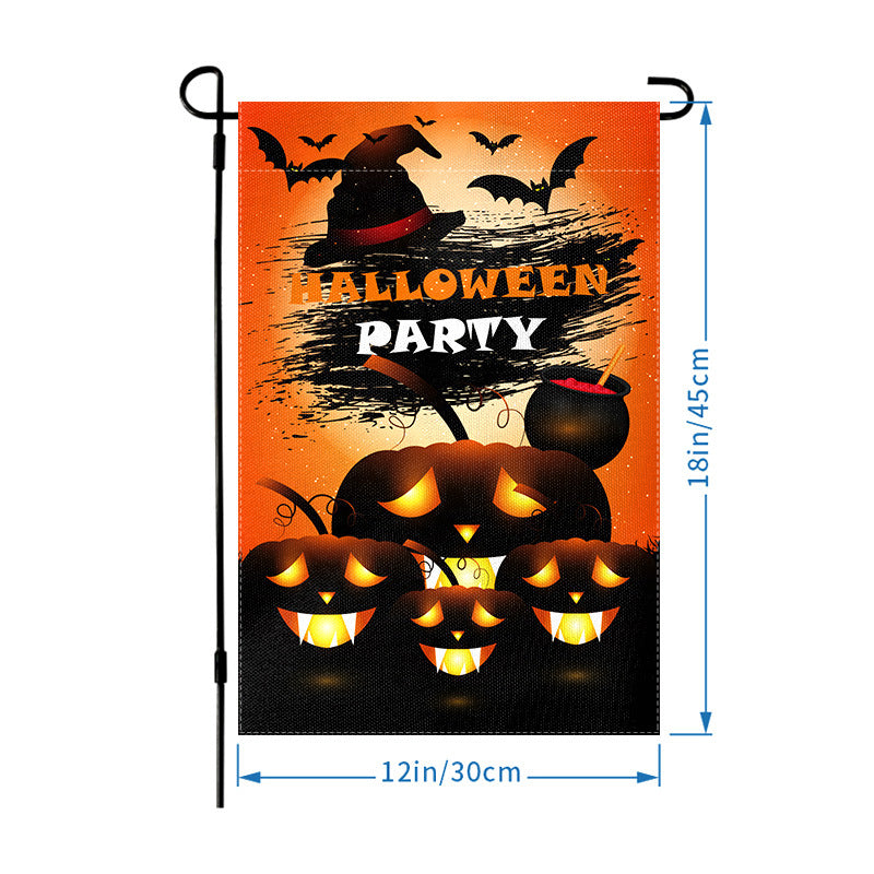 Wholesale Halloween Garden Flag Skull Hanging Flag Party Atmosphere Garden Flag
