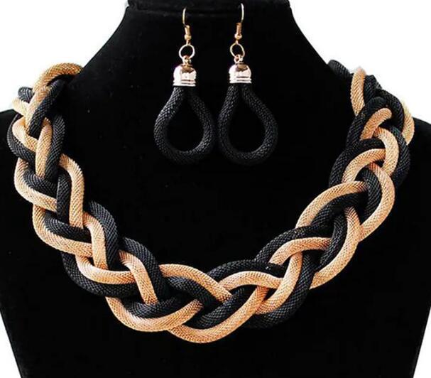 Wholesale Artificial Diamond Jewelry Set Necklace/Earrings