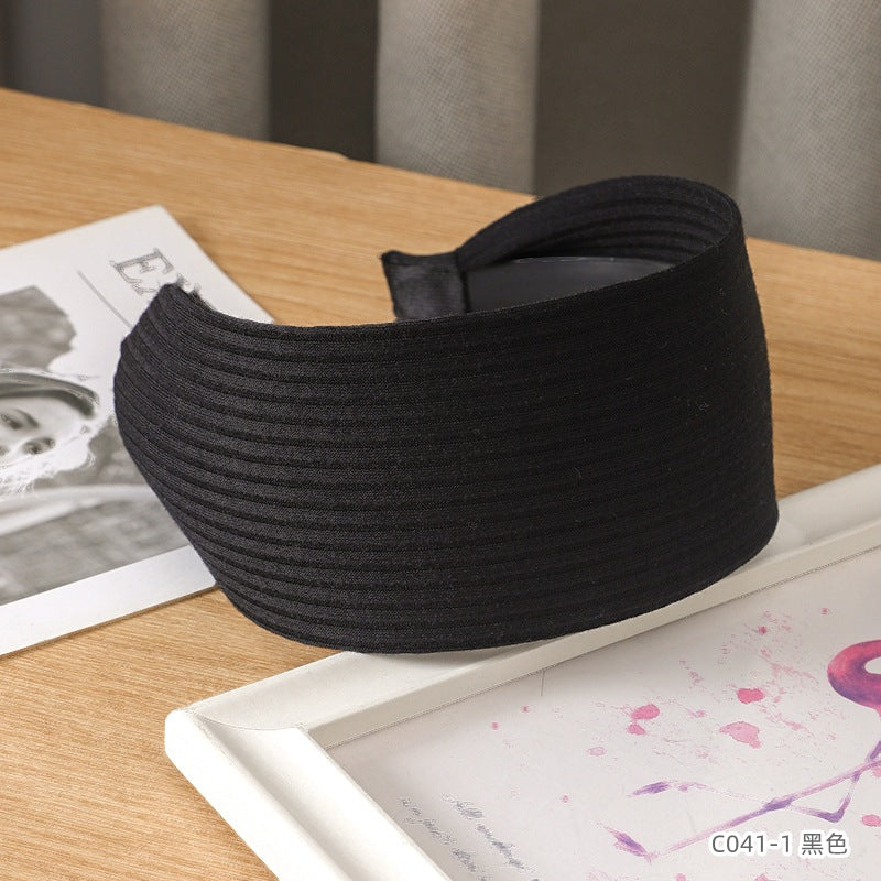 Wholesale French knitted widened headband fabric headband