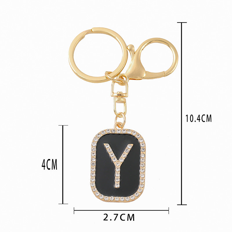 Wholesale Creative 26 English Letters Zinc Alloy Keychain