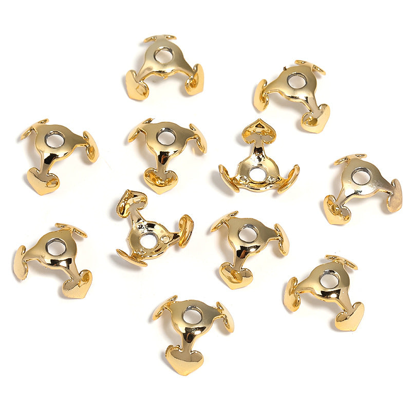 Wholesale 200pcs Diy Colorful Love Five-pointed Star Middle Hole Acrylic Flower Holder Spacer Beads