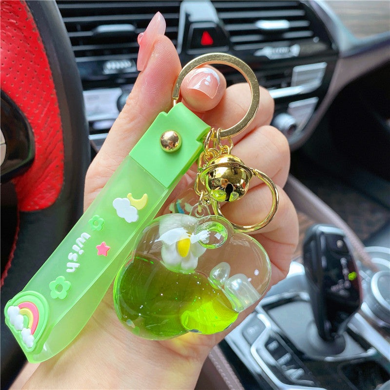Wholesale Sunflower Floating Bottle Keychains