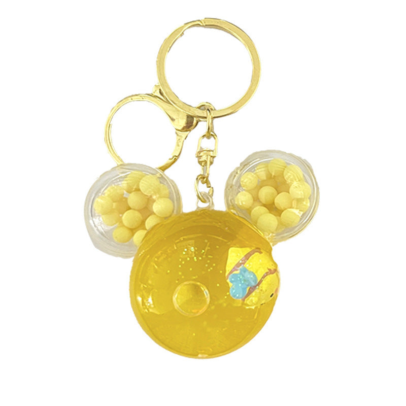 Wholesale Acrylic Quicksand Oil Bee Key Chain