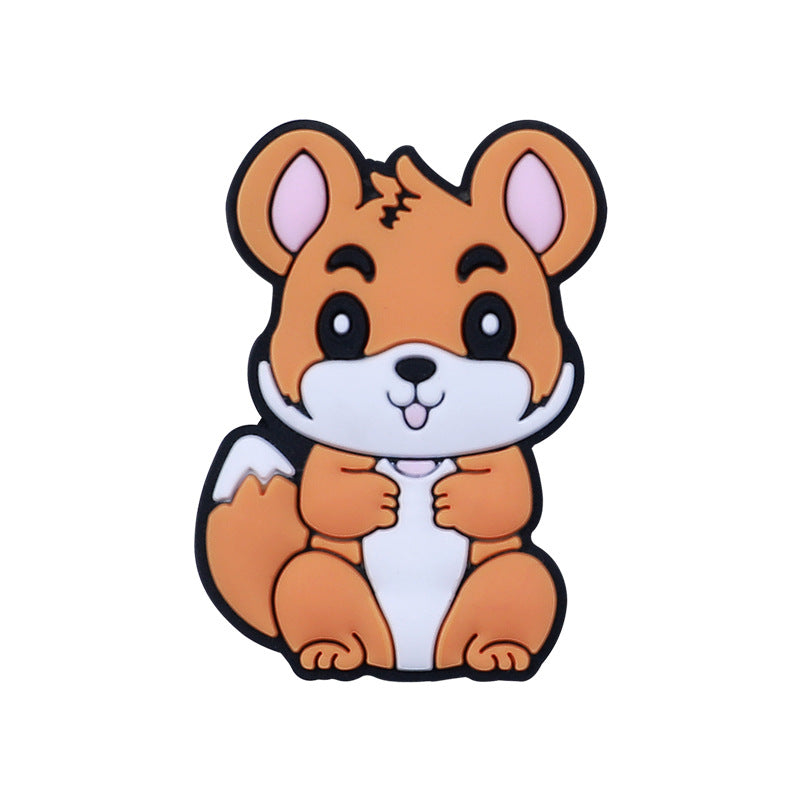 Wholesale 20 PCS Cartoon Squirrel Silicone Beads