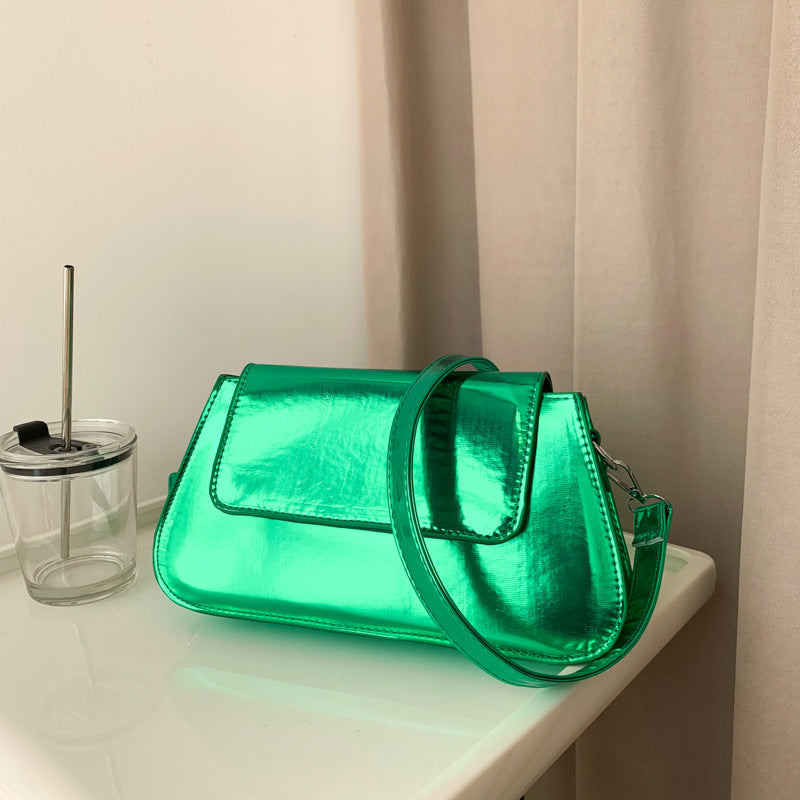 Bolso de hombro Glossy de láser PU al por mayor