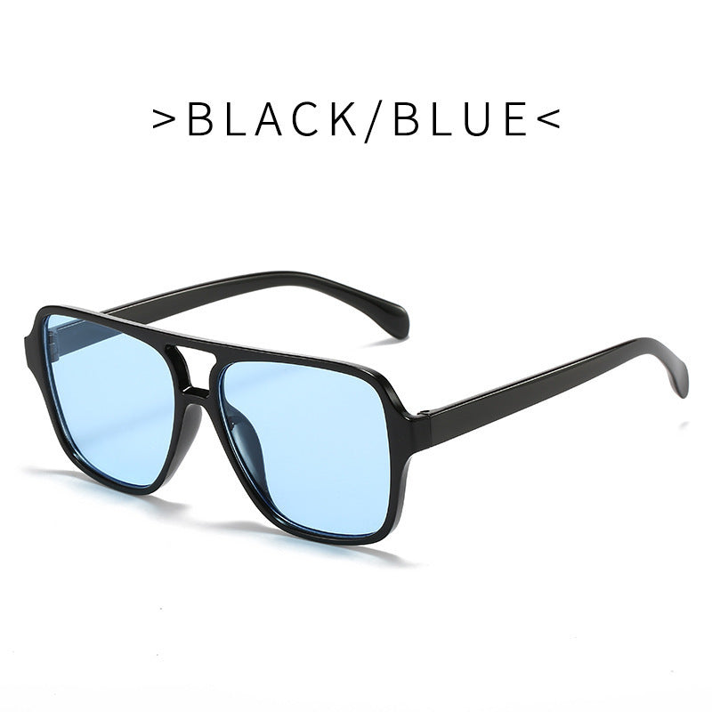 Wholesale Square frame double bridge sunglasses
