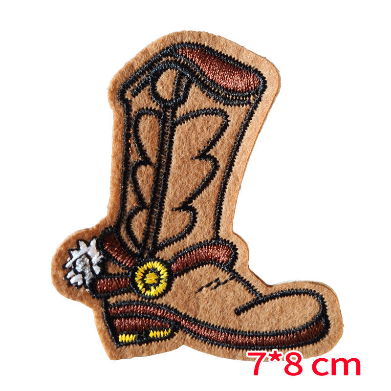 Wholesale Cartoon Shoes Sun Embroidery Children's Clothing Patch FS