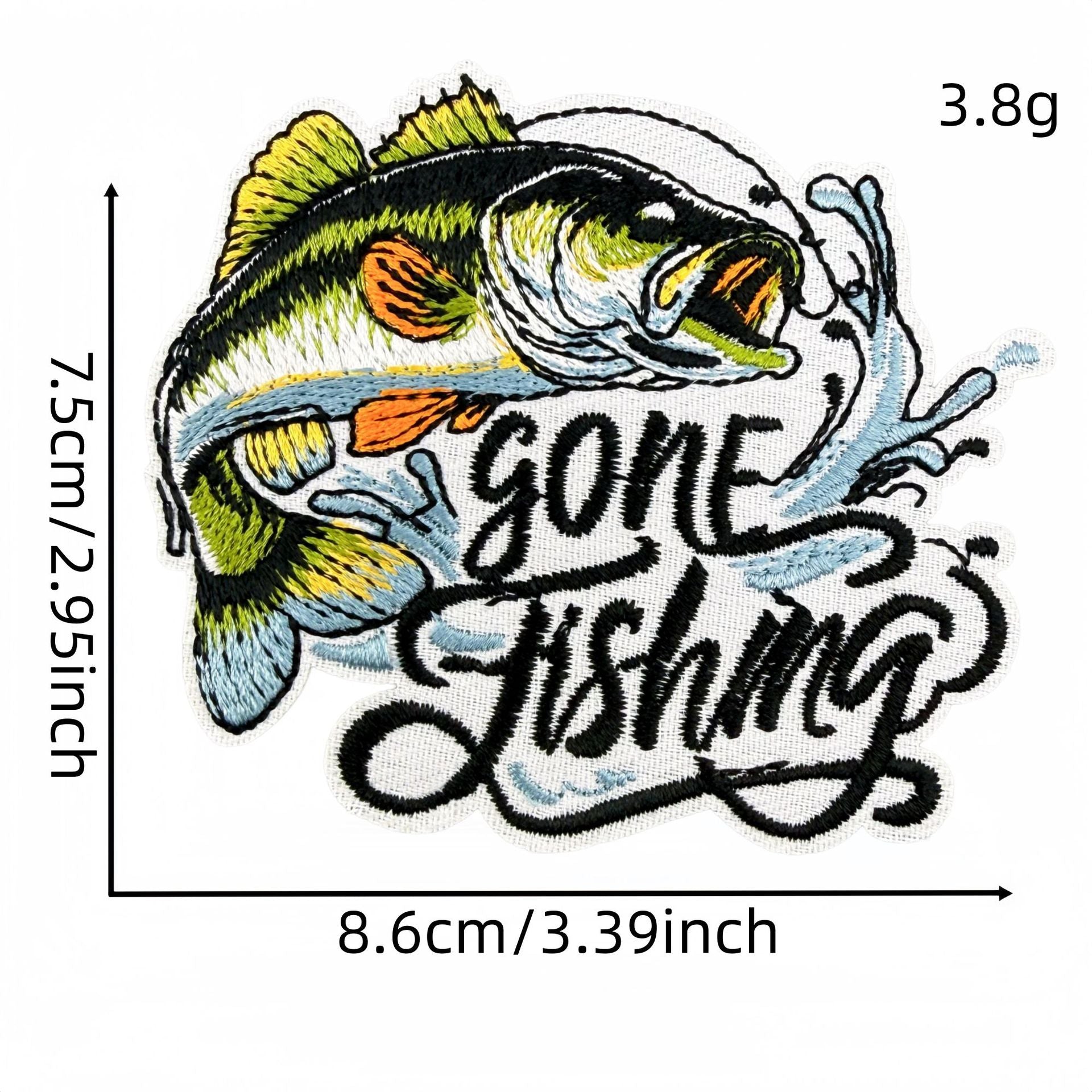 Wholesale 20 Pack Fishing Themed Embroidered Patches Cartoon Iron On Stickers For Clothing Decoration DIY Craft