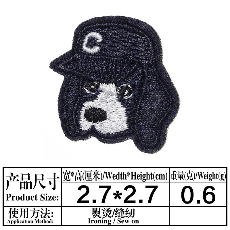 Wholesale embroidered cloth stickers cute cartoon patch five-pointed star puppy bag shoes decorative decals OLY Exclusive