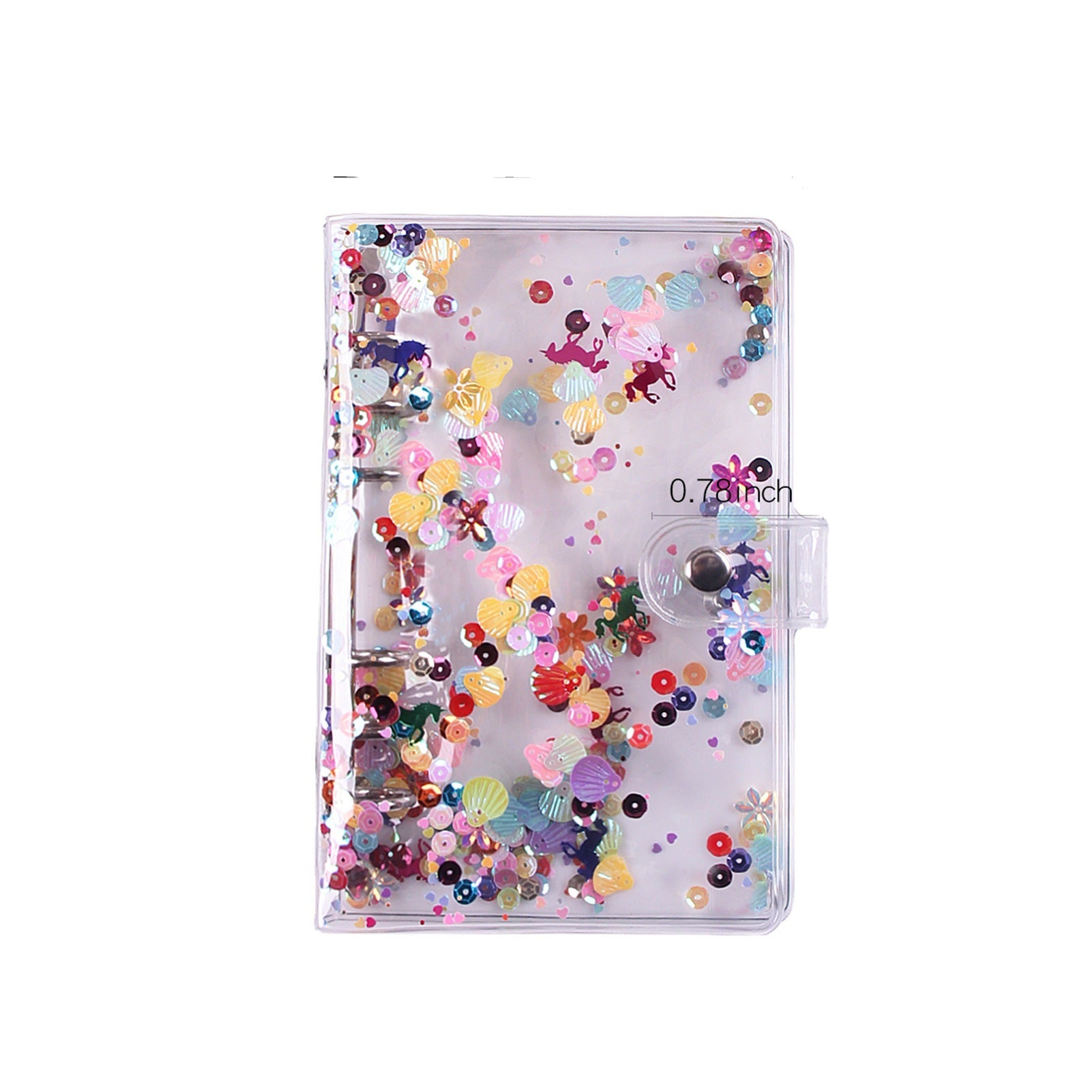 Wholesale PU A6 Loose Leaf Clip Zipper Bag Transparent Creative Loose Leaf Notebook