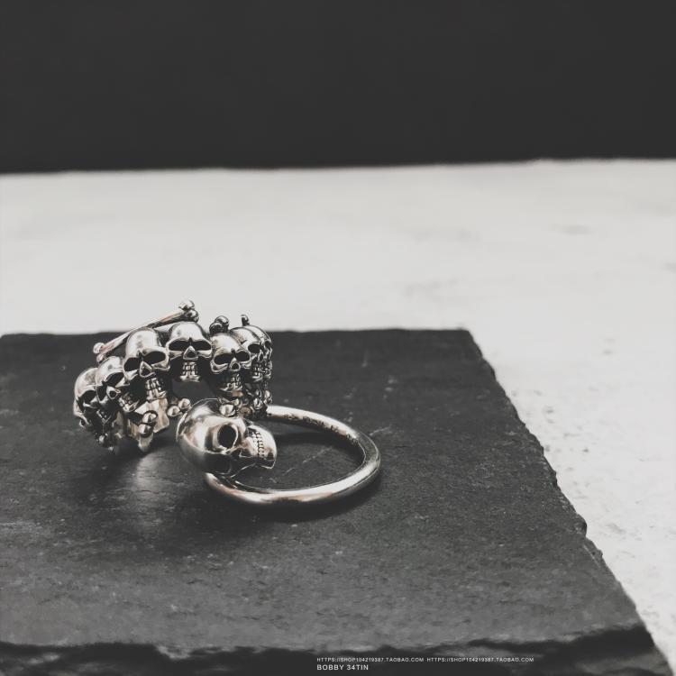 Wholesale New unique design skull open ring