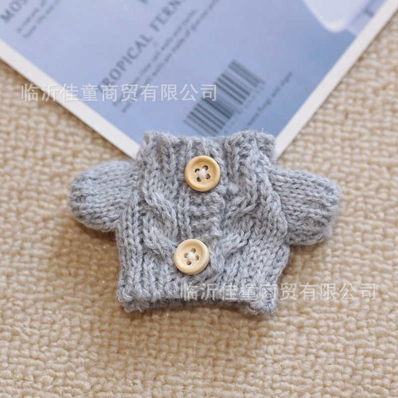 Wholesale 10pcs Mini colored button sweater Doll Accessories