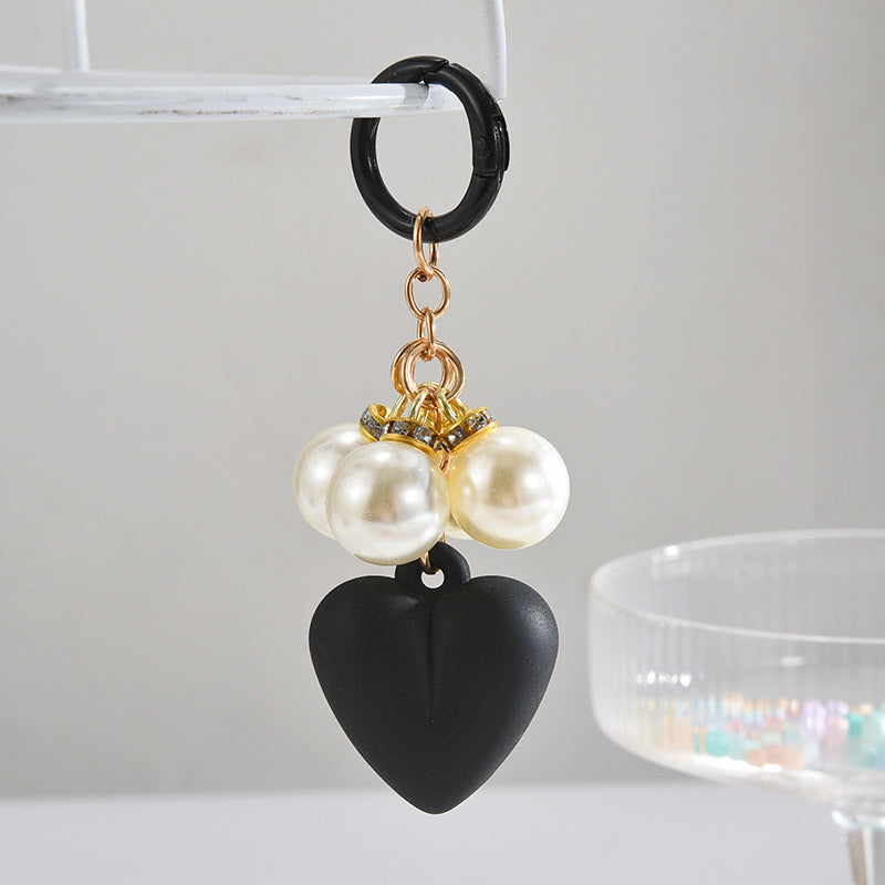 Wholesale Acrylic Heart Pearl Keychain