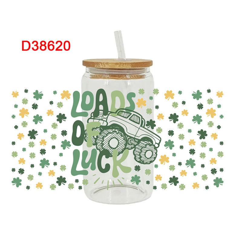 Wholesale UV transfer sticker for glass cups crystal label crystal sticker 16OZ UV DTF WRAPS