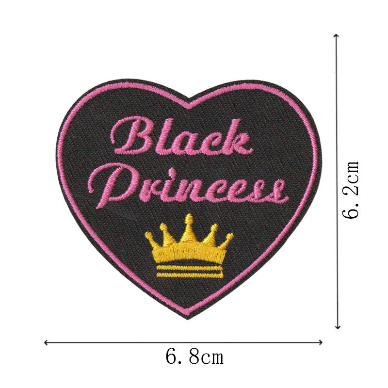 Wholesale Embroidered Patch With Black Independence Day Design Sew On Decorative Badge For Coats Casual Craft Supply For Resale