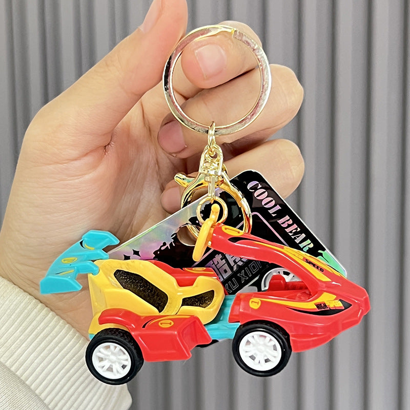 Wholesale Kids Kart Model Plastic Keychain