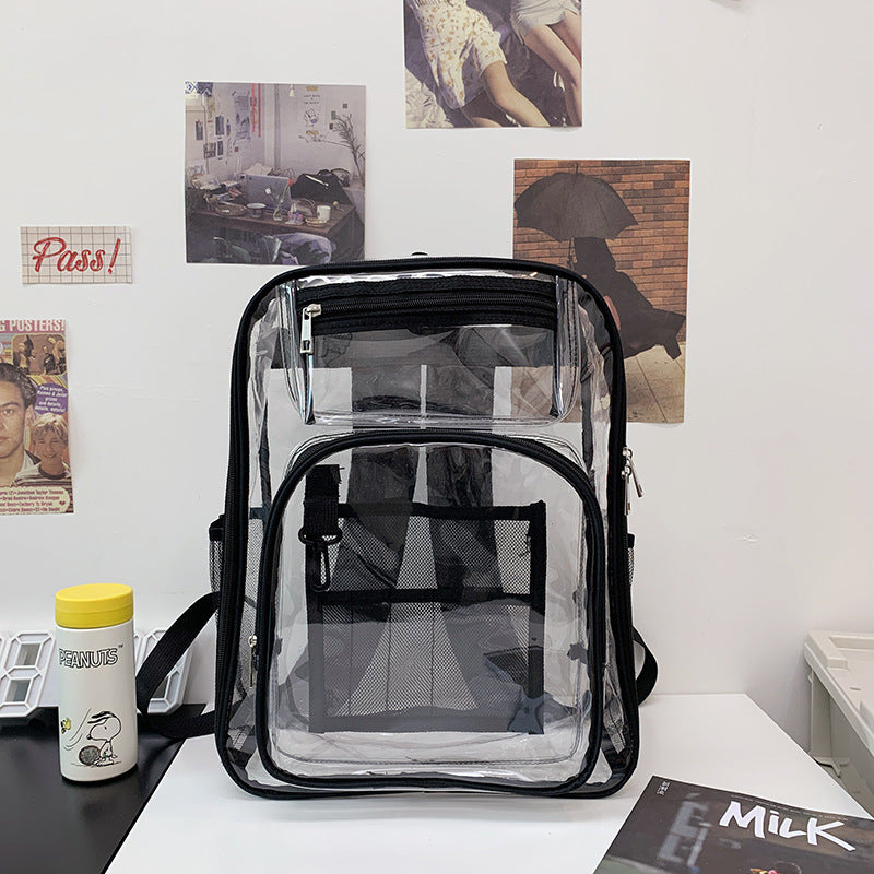 Wholesale PVC Large Capacity Jelly Colored Transparent Backpack